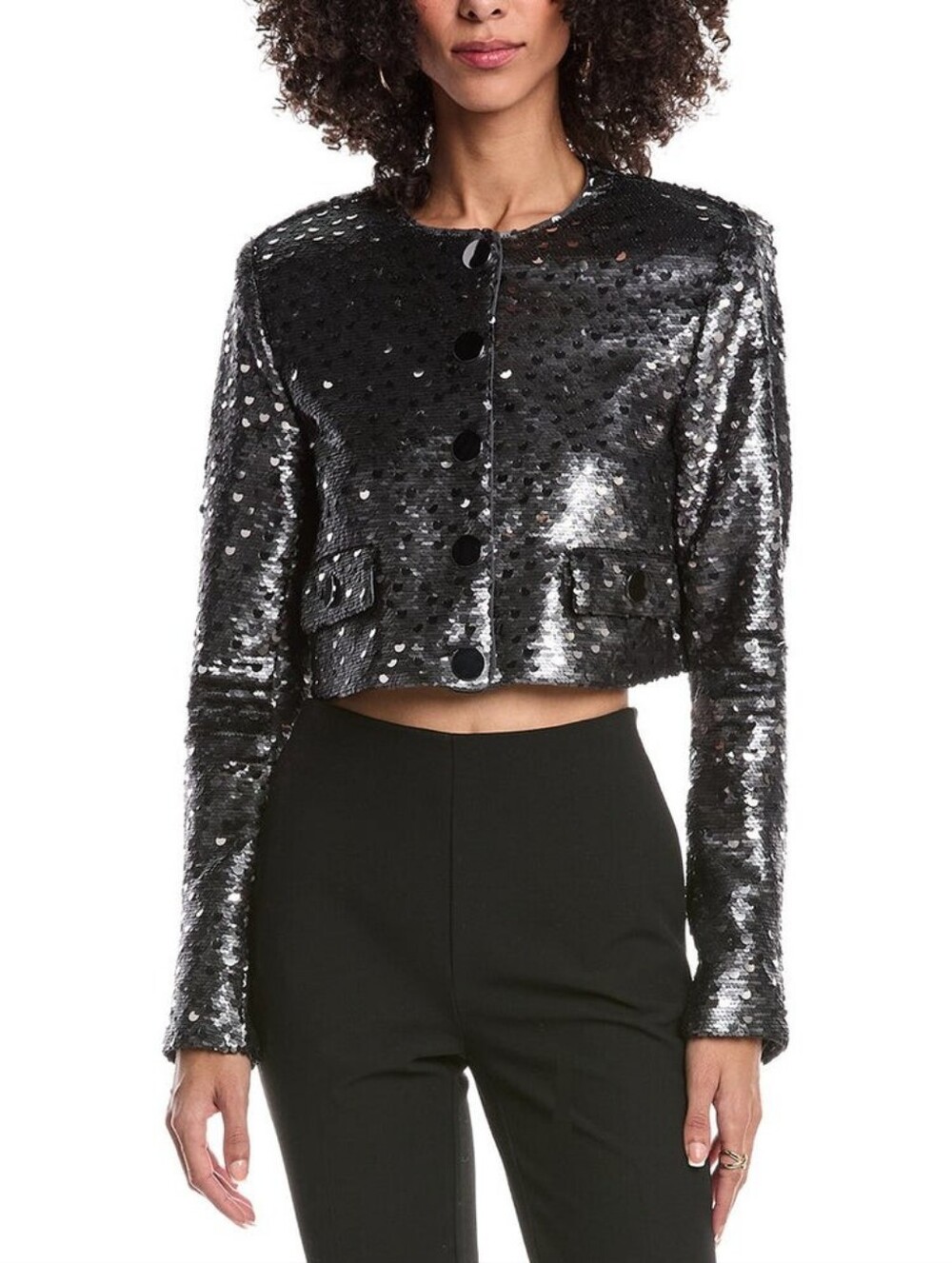 Toccin Womens  Jones Cropped Jacket, Gray SZ 10